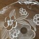 Coupe sur pied en verre motif fleurs gravé pour dragées ou bonbons