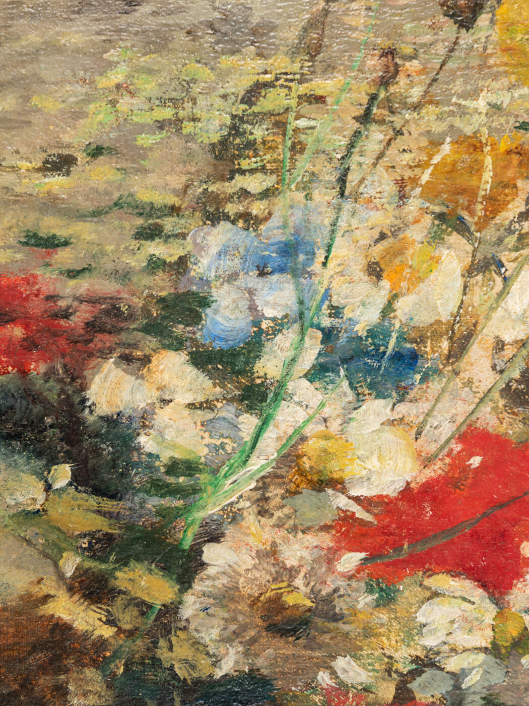 Colorful art déco flower bouquet, 53 x 68 cm