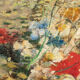 Colorful art déco flower bouquet, 53 x 68 cm