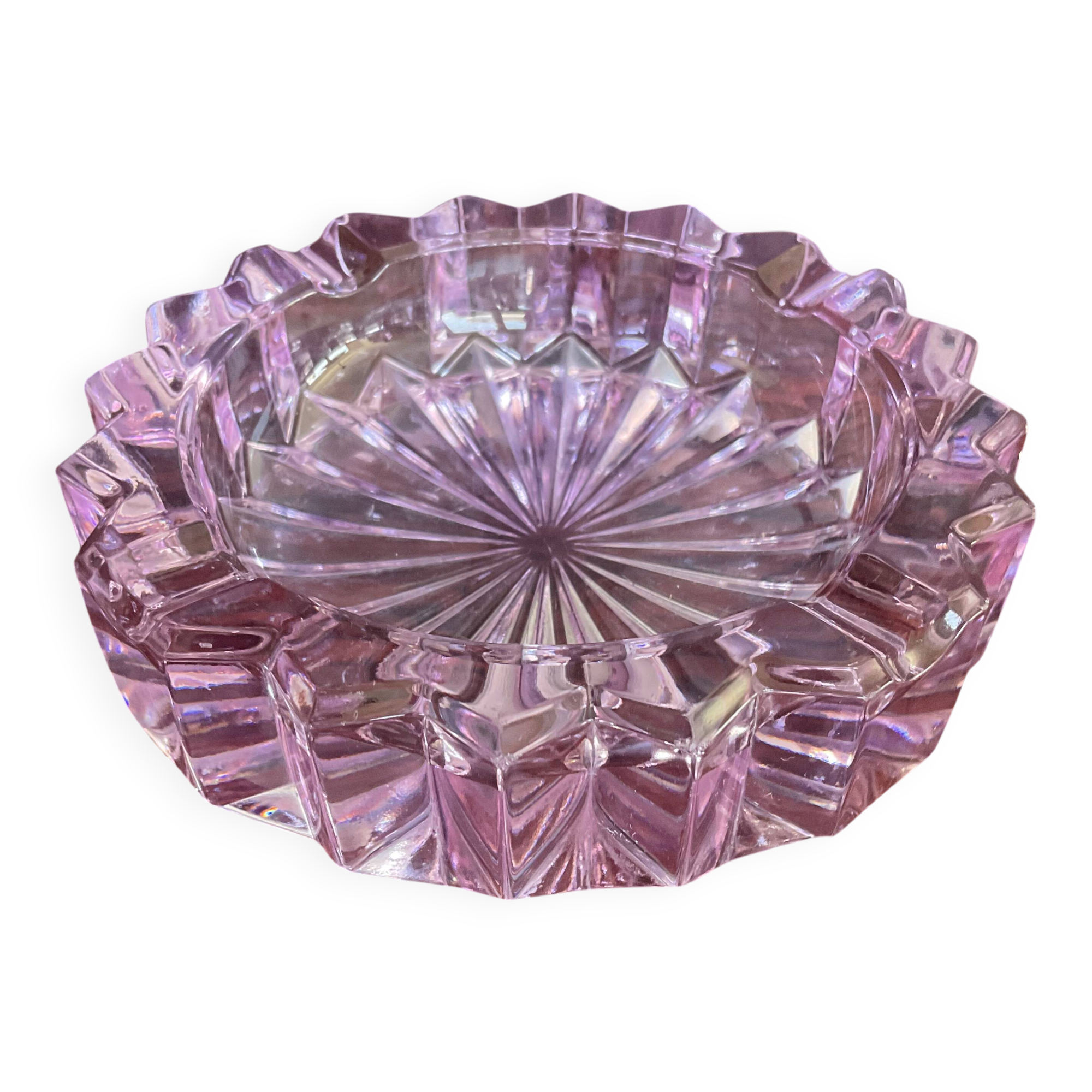 Vintage glass ashtray Alexandrite