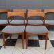 set of 6 teak dining chairs by Henning Kjaernulf 1960s