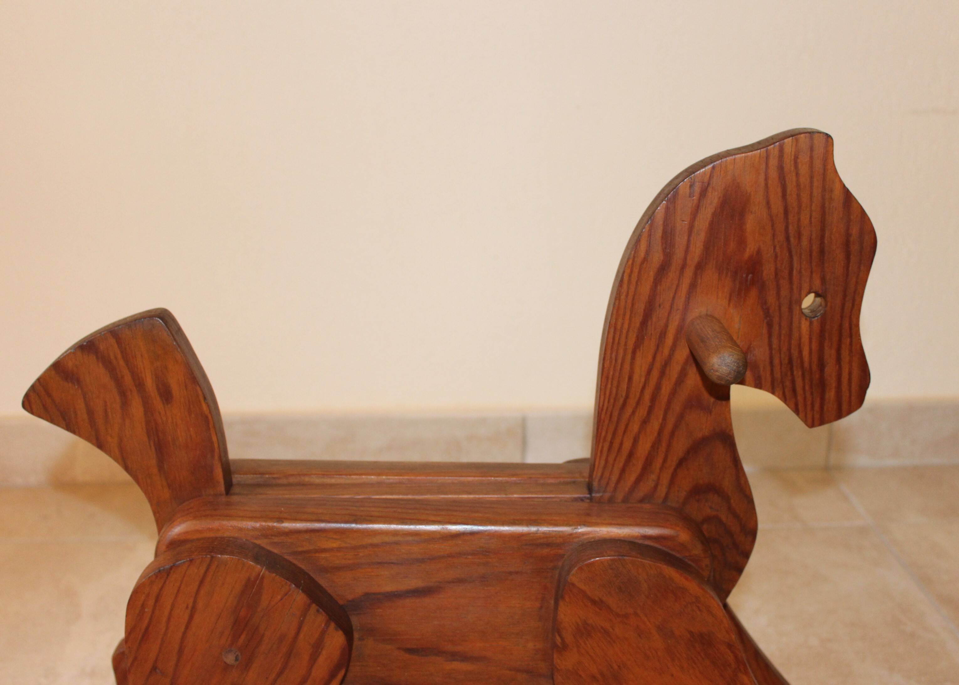 Vintage wooden rocking horse