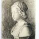 Drawing of the bust of a young man by Andrea Della Robbia