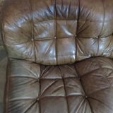 Vintage leather sofa Kashima Ligne Roset by Michel Ducaroy