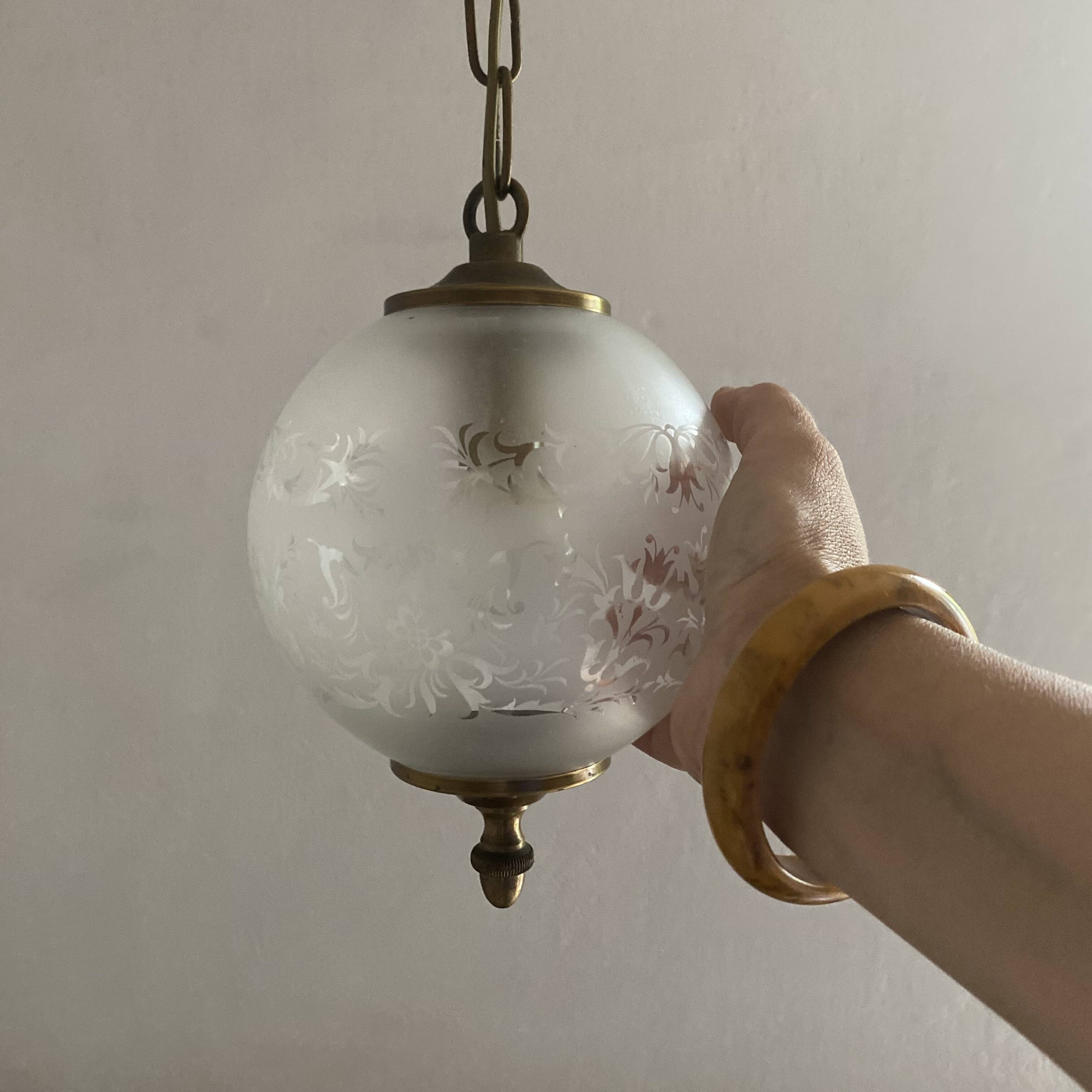 Vintage ball pendant light