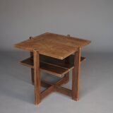Dutch Modernist Hague School Oak Side Table. 1930s