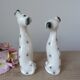 Romantic Dalmatian Dog Couple Ceramic Figurines 1970s