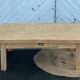 Renovated farmhouse coffee table in raw solid wood with 1 drawer.