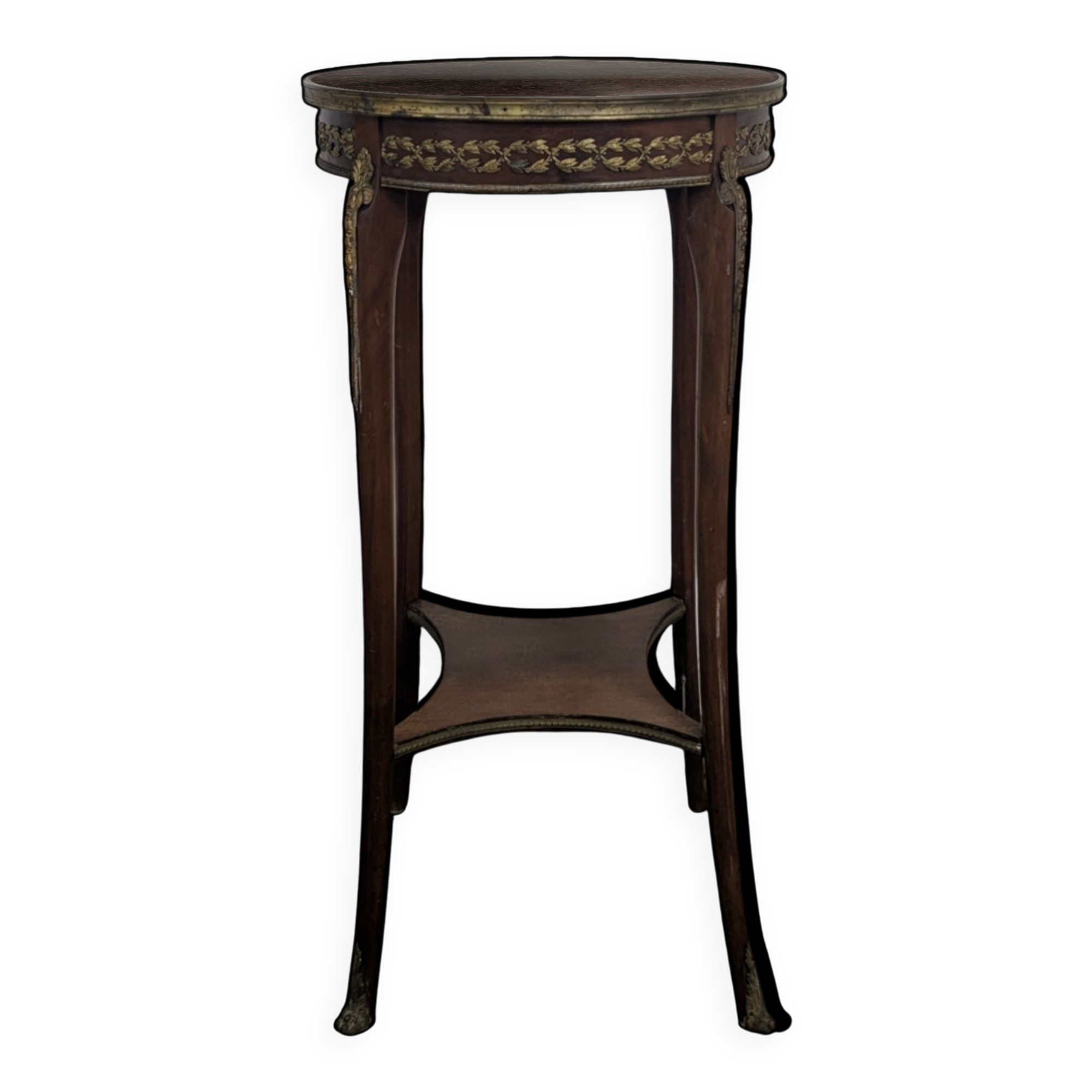 Transitional style mahogany console table