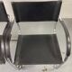Pair of design armchairs in imitation leather chrome