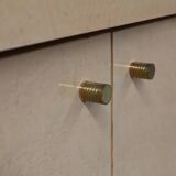 Ivory Lacquer Sideboard in burl wood by Jean Claude Dresse, 1940s