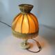 1970s onyx/brass footed table lamp