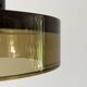 Flush mount in glass and yellow-brown metal by Seguso, 1950s, Italy.