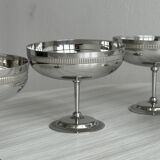 Set of 6 shiny metal bowls