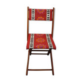 Vintage fabric folding chair