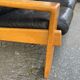 3-seater sofa in oak and leather design Eesko Pajamies for Asko model Bonanza 1970