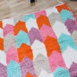 Handmade red wool Berber rug 150 X 100 CM