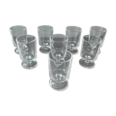 Set of 8 vintage stemmed glasses