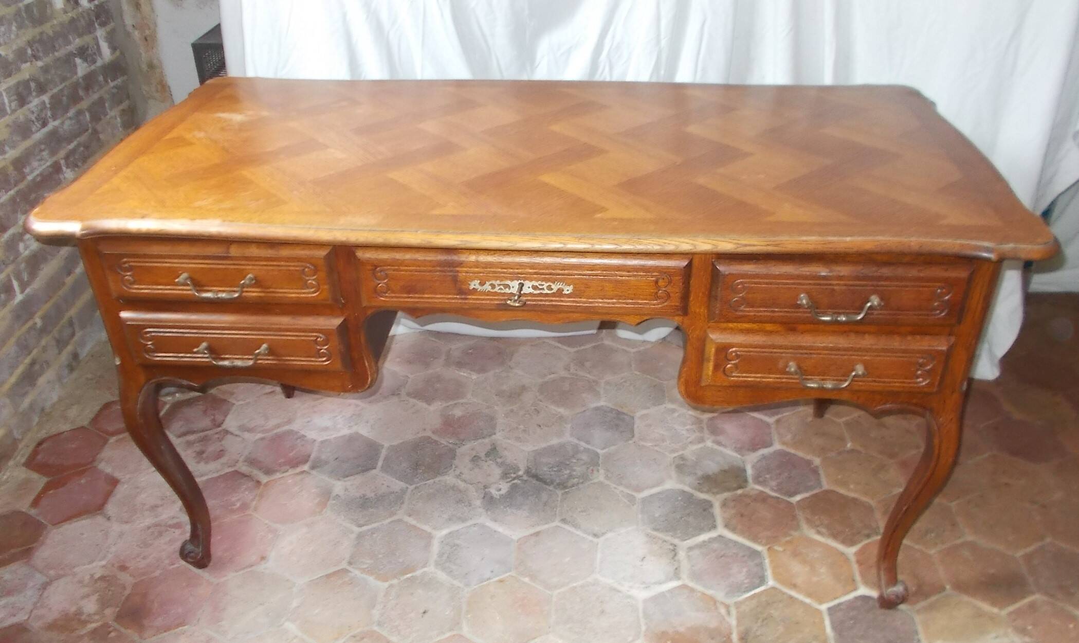 large flat desk in Louis XV style