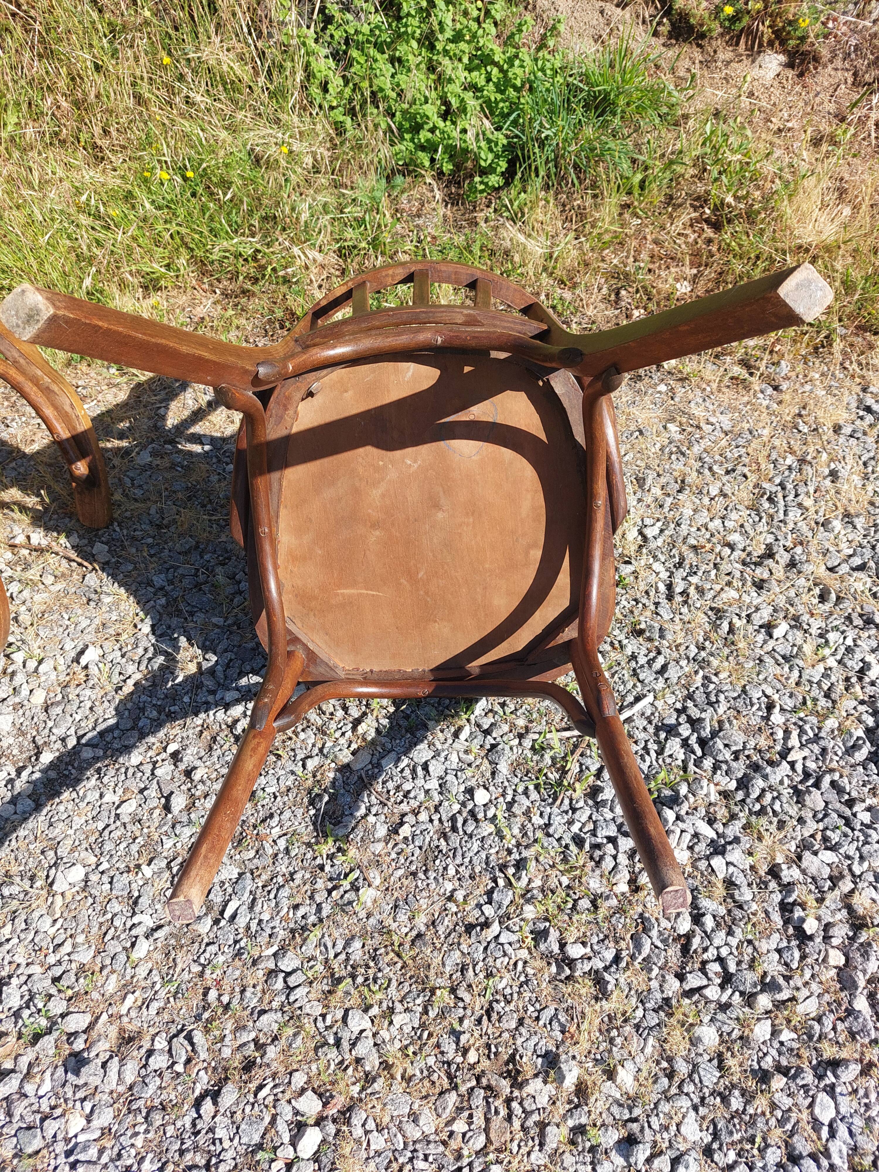 4 fauteuils Baumann en bois courbé