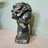 Vintage Plaster Bust Beethoven after Ugo Cipriani