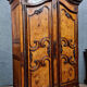 Bressane wardrobe Louis XV era with gendarme's hat in walnut and elm around 1750