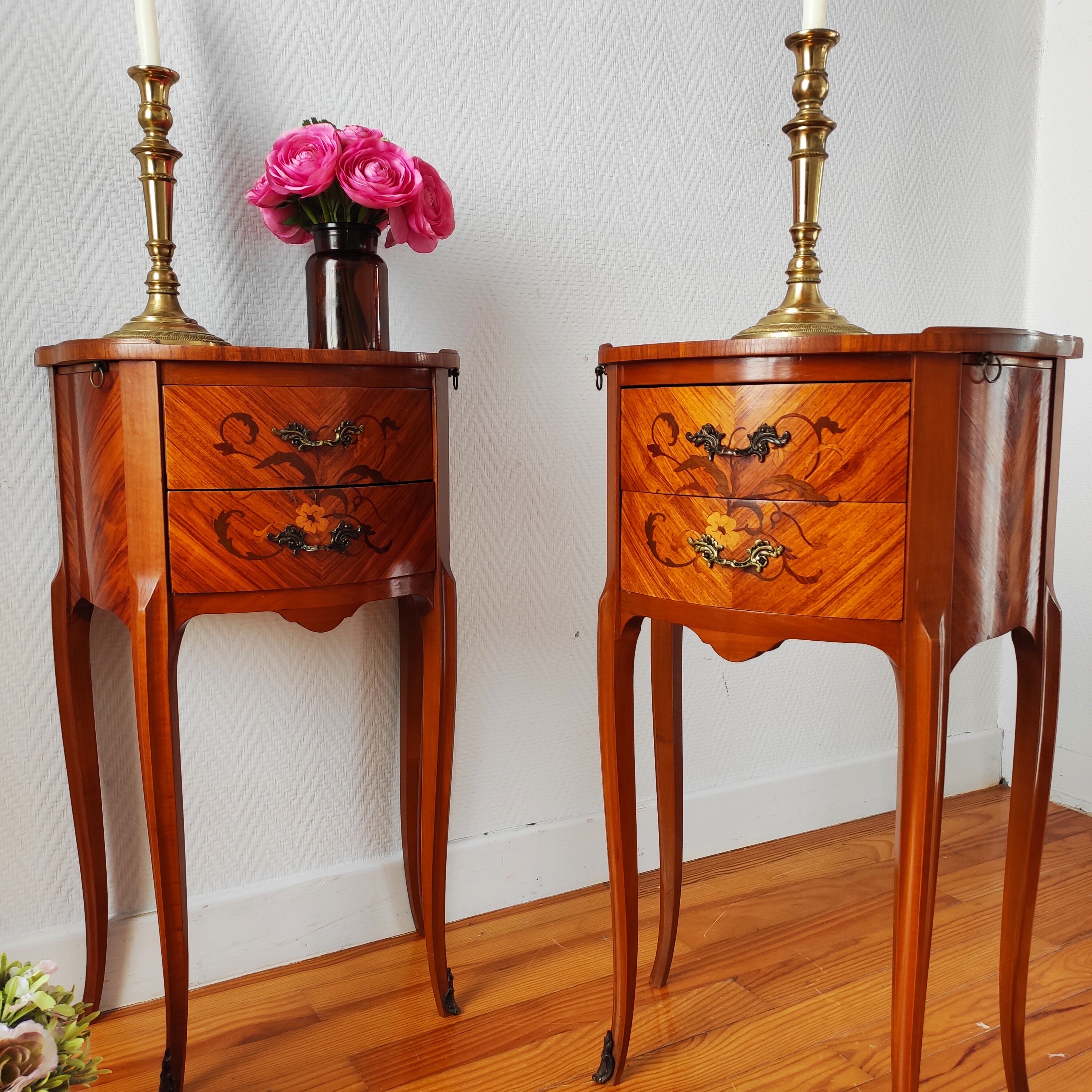 Pair of Louis XV style bedside tables