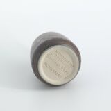 Small Mid-Century Scandinavian Modern Collectible Brown Stoneware Vase by Gunnar Borg, Set of 4