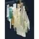 Monumental Rectangular Strip Listelli Murano Glass Chandelier by Simoeng