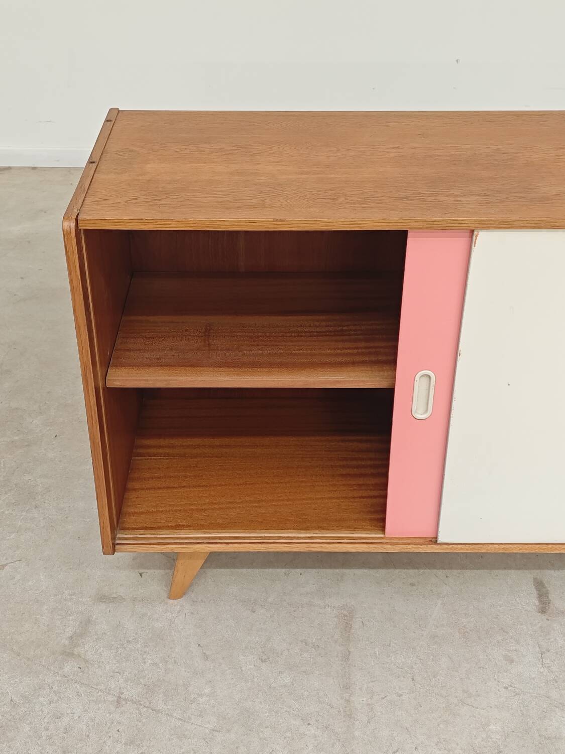 Wooden buffet U 452 pink by Jiri Jiroutek for Intérier Praha 1960