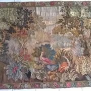 Tapisserie de laine "Verdure Flamande" de la manufacture Robert Four