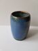 Vase en céramique couleur bleu Cobalt signé EG