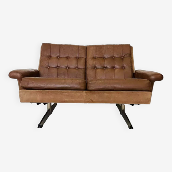 Vintage Scandinavian Mid Century 2 Person Sofa By Ebbe Gehl 1970,S