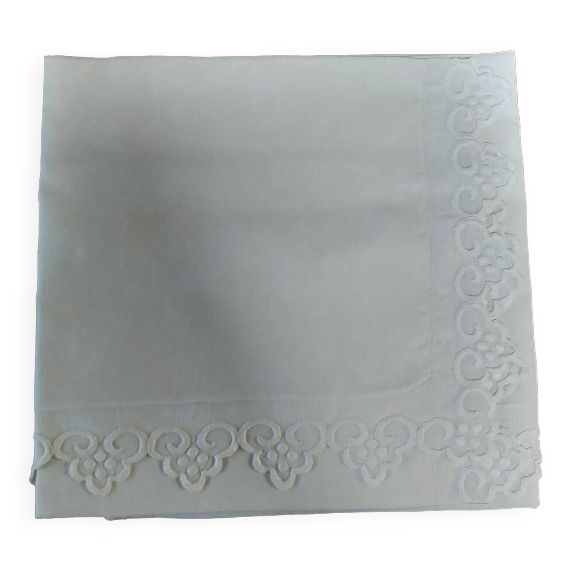 Old white cotton pillowcase 64 x 68 cm