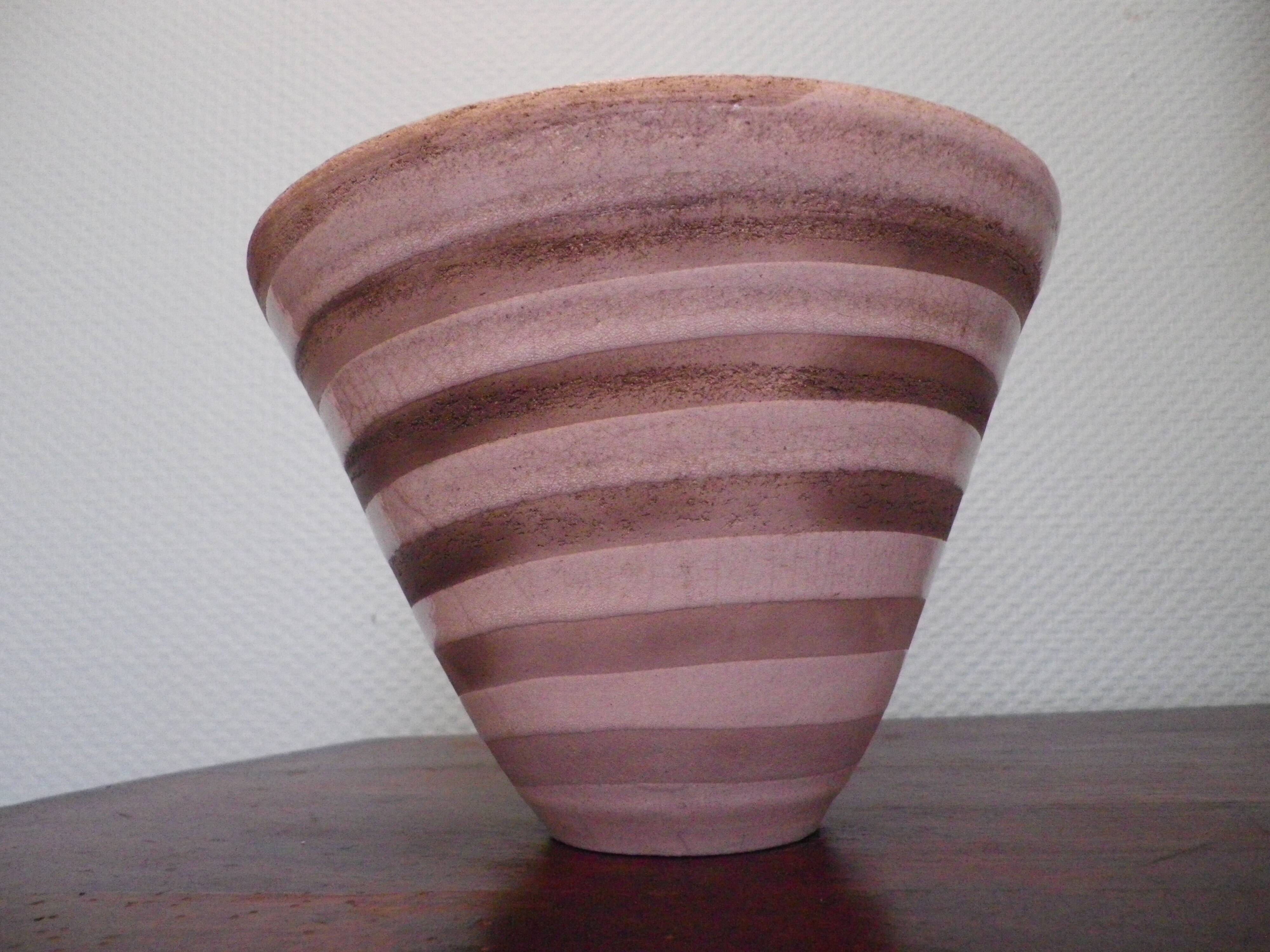 Artisanal pottery, plant holders, Raku