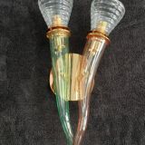 Glass wall light designed by Giuseppe Righetto for Artemide, Italy 1980.