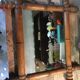 Lot of 4 antique mirrors with bamboo encadrment