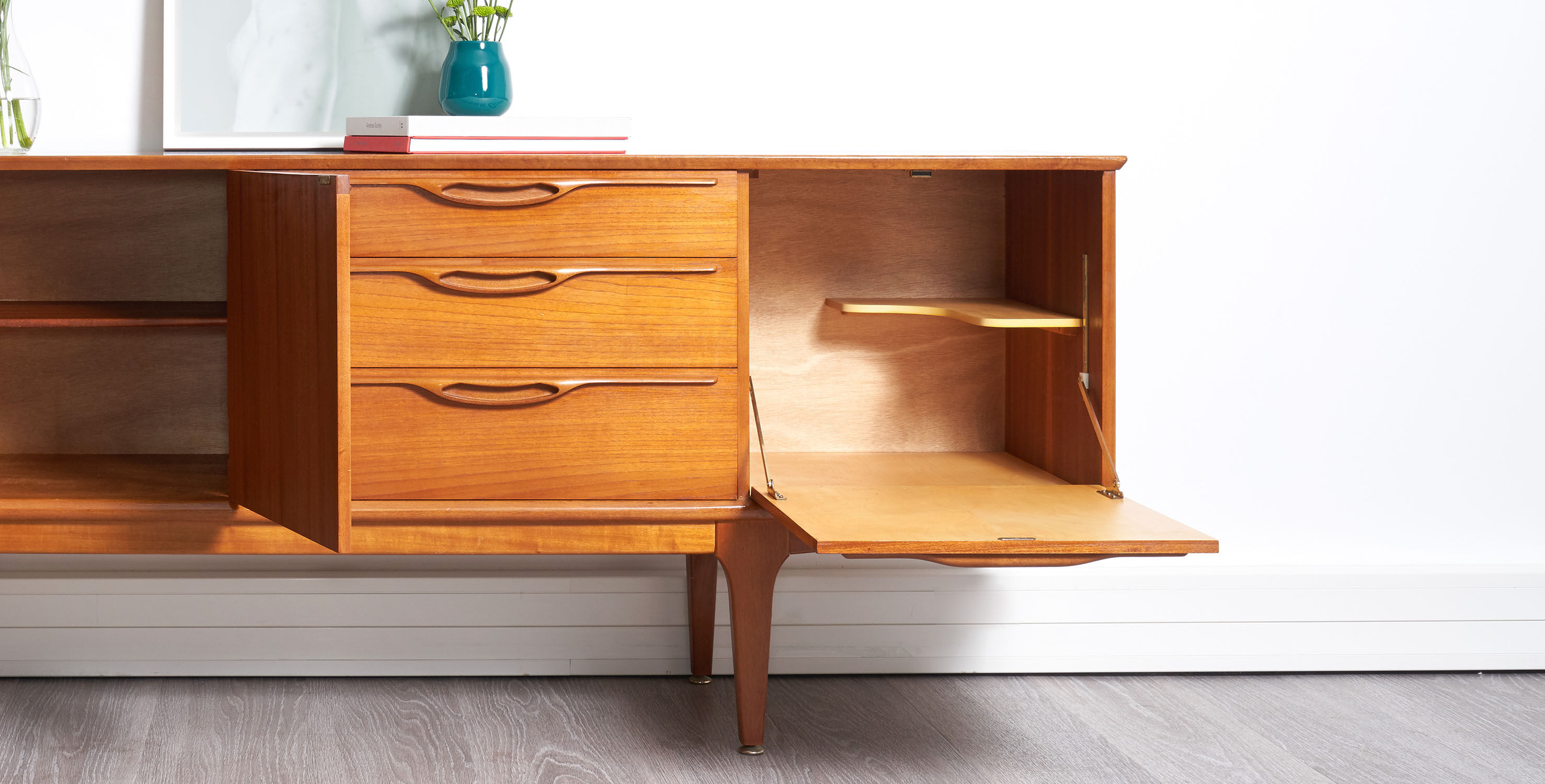 Sideboard jentique 1960 style scandinavian 198cm
