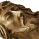Christ solid bronze plaque with bas relief for tombstone or other signed
