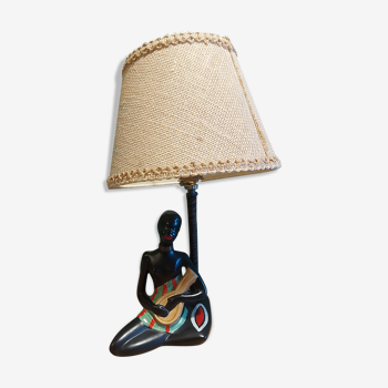 Lampe en céramique vintage 60's africaine