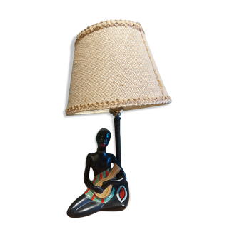 Lampe en céramique vintage 60's africaine