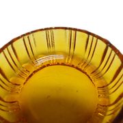Art Deco salt cellar, orange glass, Ząbkowice, Poland, 1930s.