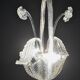 Art Deco transparent Barovier e Toso light with flowers, 1940s