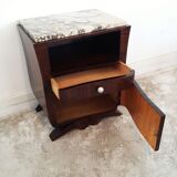 Bedside table in macassar ebony