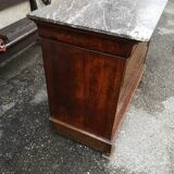 Louis Philippe burl walnut chest of drawers