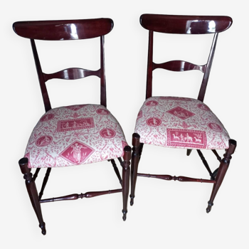 Set of 2 campanino chiavari chairs