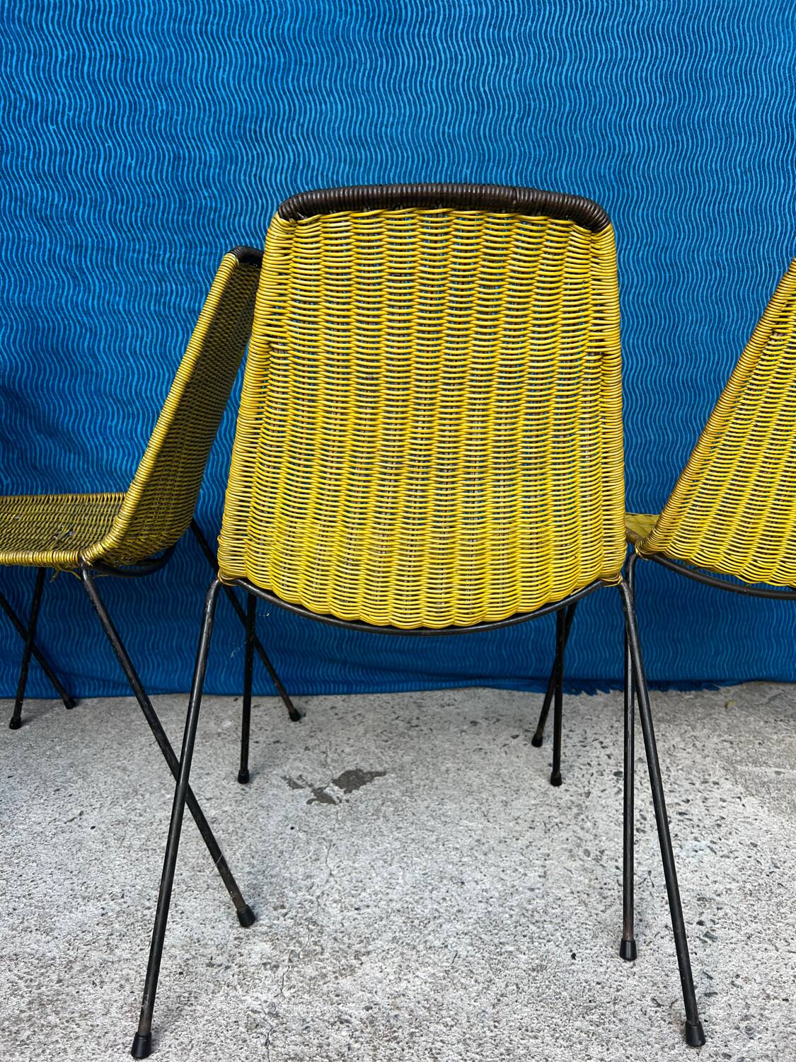 4 vintage “Baskets” chairs 1950s design Gian Franco Legler