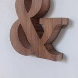 Letter &, wooden printing letter, wooden wall decoration, letter to place, decoration