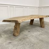 Table basse/pied de lit bois en demi-lune