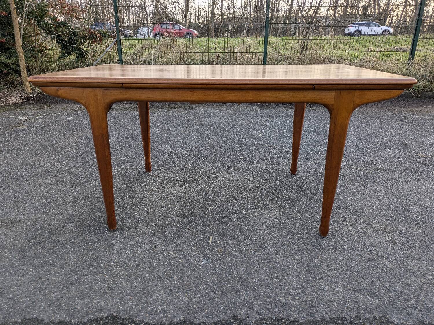 Vintage Teak dining table, "Paris TV cabinet" 1960 + extensions